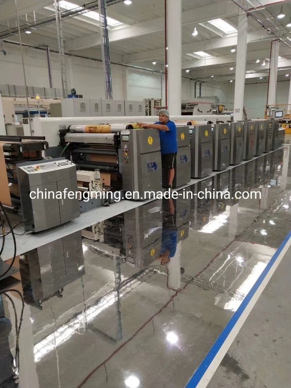 Roll to Roll Flexographic Printing Machine with 100mm Web Roller Diameter and 4 Colors