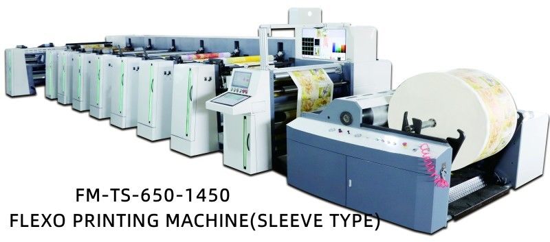 Web Guide System Sleeve Type Flexo Printing Machine with Auto Loading amp Unloading
