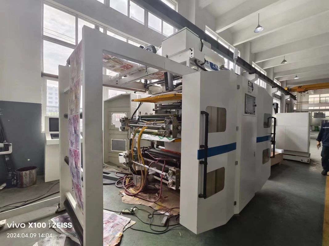 Vertical Type Cascading Flexographic Printing Machine For Paper Non Woven Materials