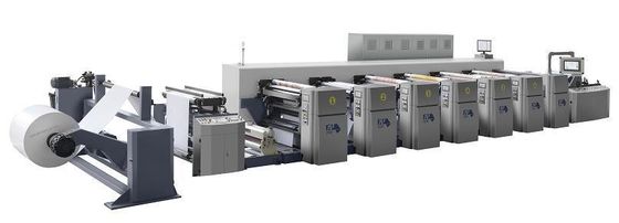 Customized Request High Speed 6 Color Flexo Printing Machine For 60-350GSM Paper Roll
